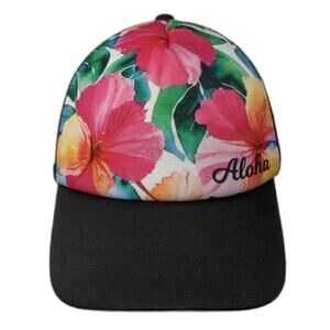 Aloha Snapback Trucker Hat Multi One Size Adjustable Surfware Hawaiian Classics